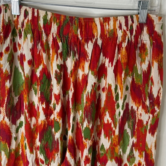 FATFACE Ines Orange Paradise Ikat Wide Leg Flowy Pants Size 8 - Picture 13 of 16